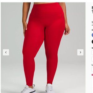 Swift Speed High Rise 28" Inseam Red LuluLemon Leggings - Size 10